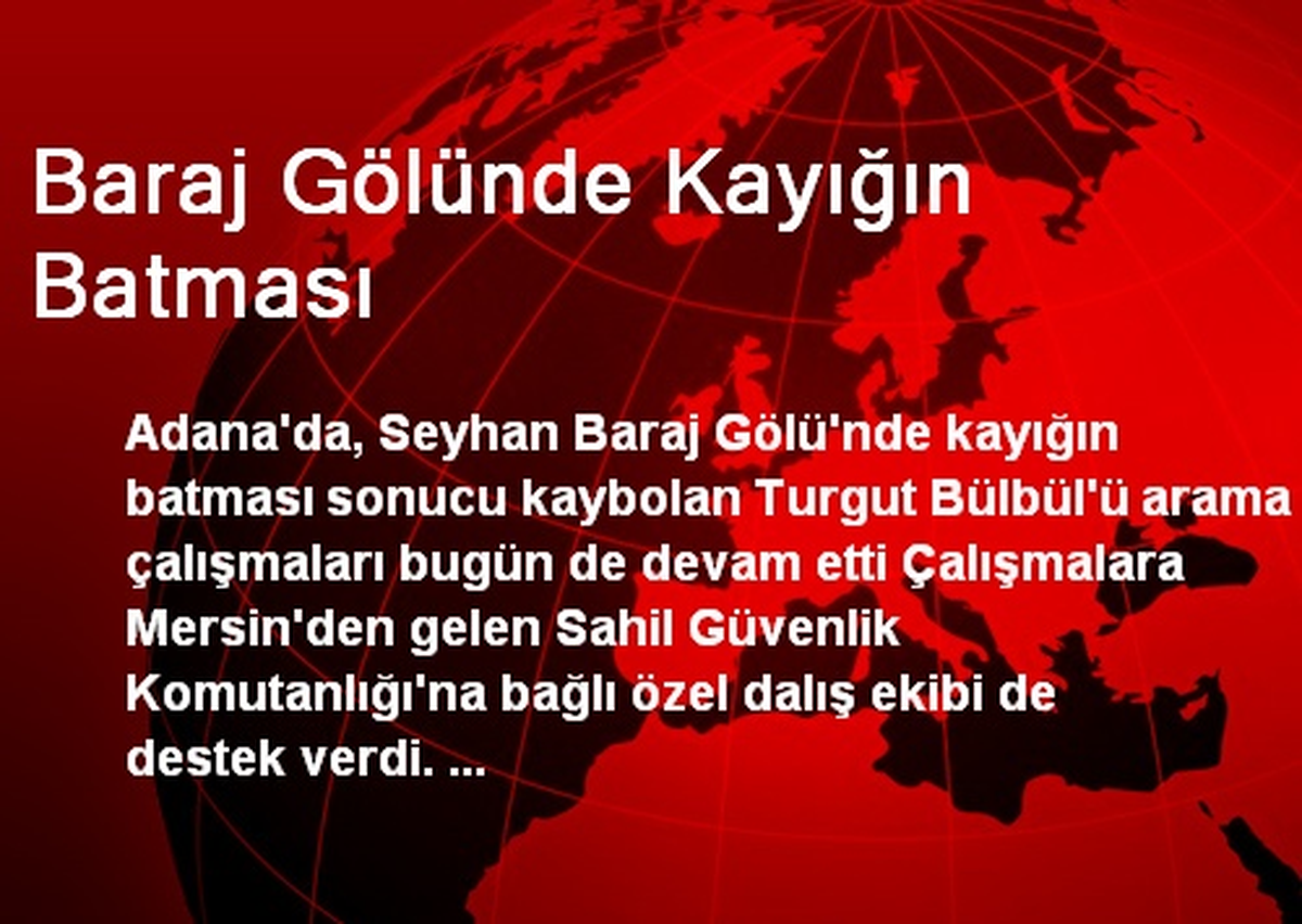 Baraj Gölünde Kayığın Batması