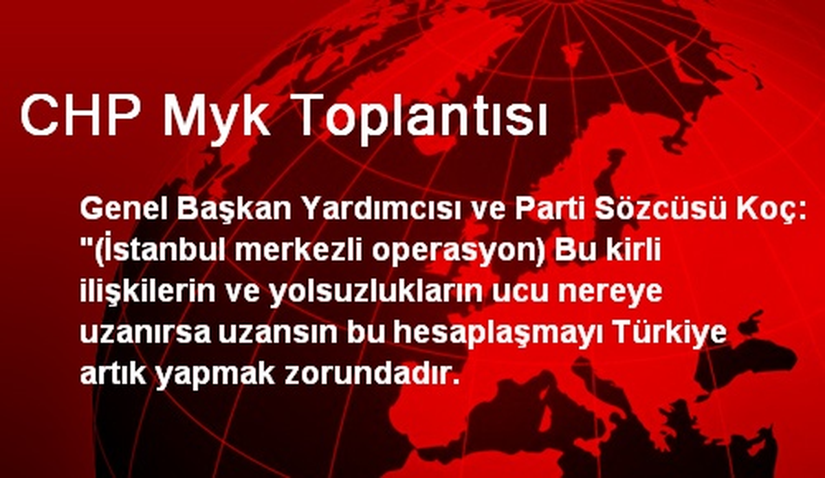 CHP Myk Toplantısı