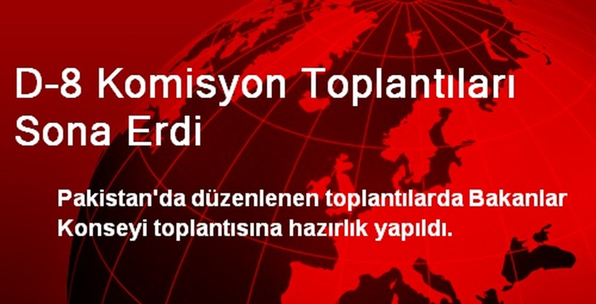 D-8 Komisyon Toplantıları Sona Erdi