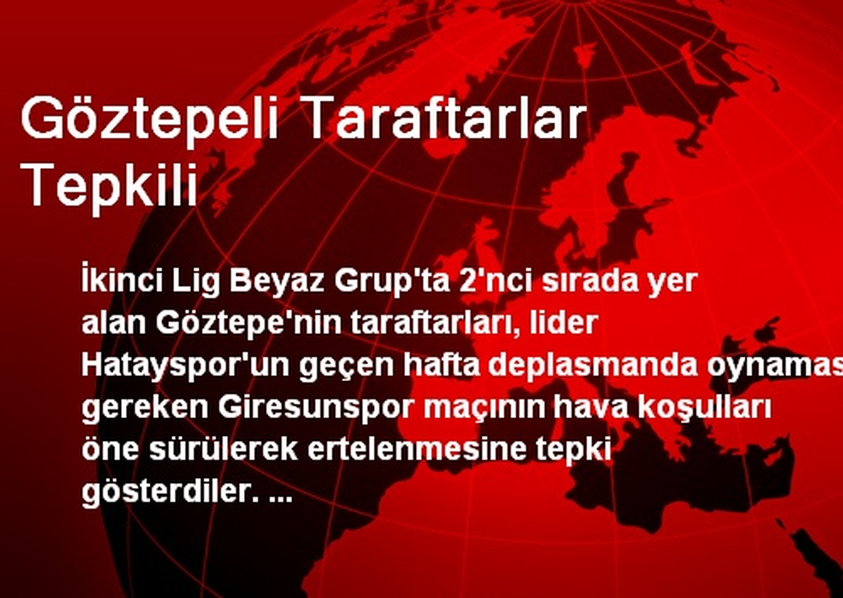 Göztepeli Taraftarlar Tepkili