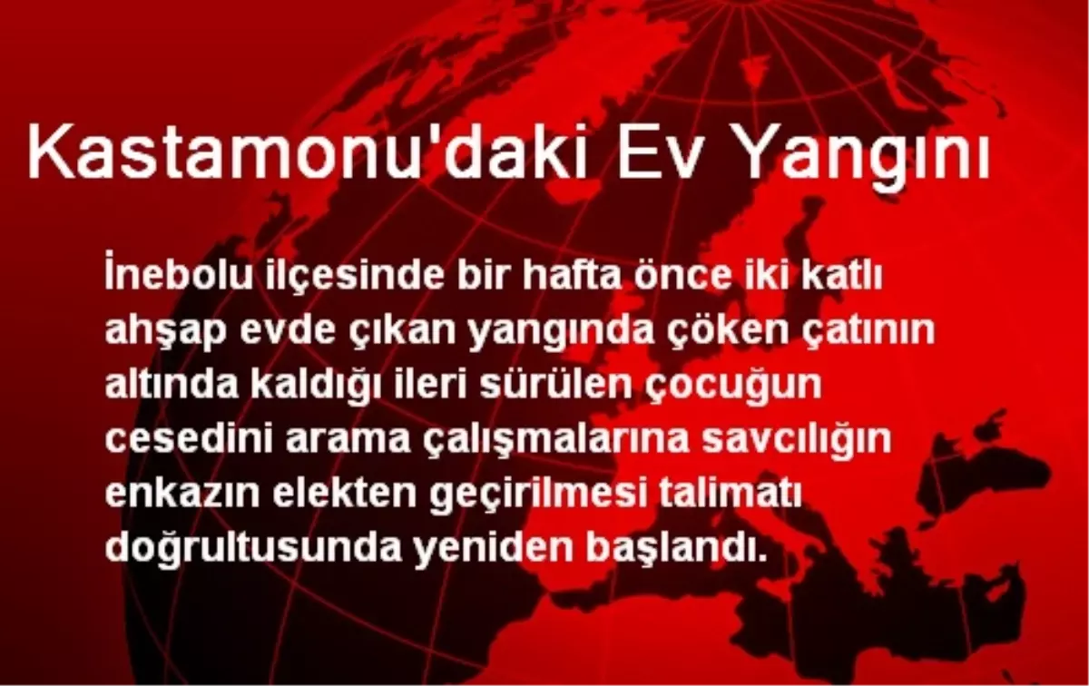 Kastamonu\'daki Ev Yangını