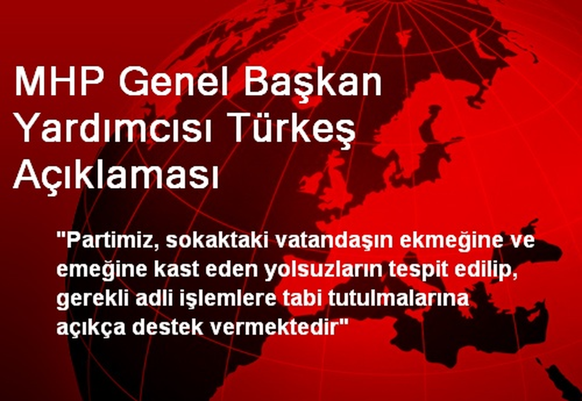 MHP Genel Başkan Yardımcısı Türkeş Açıklaması