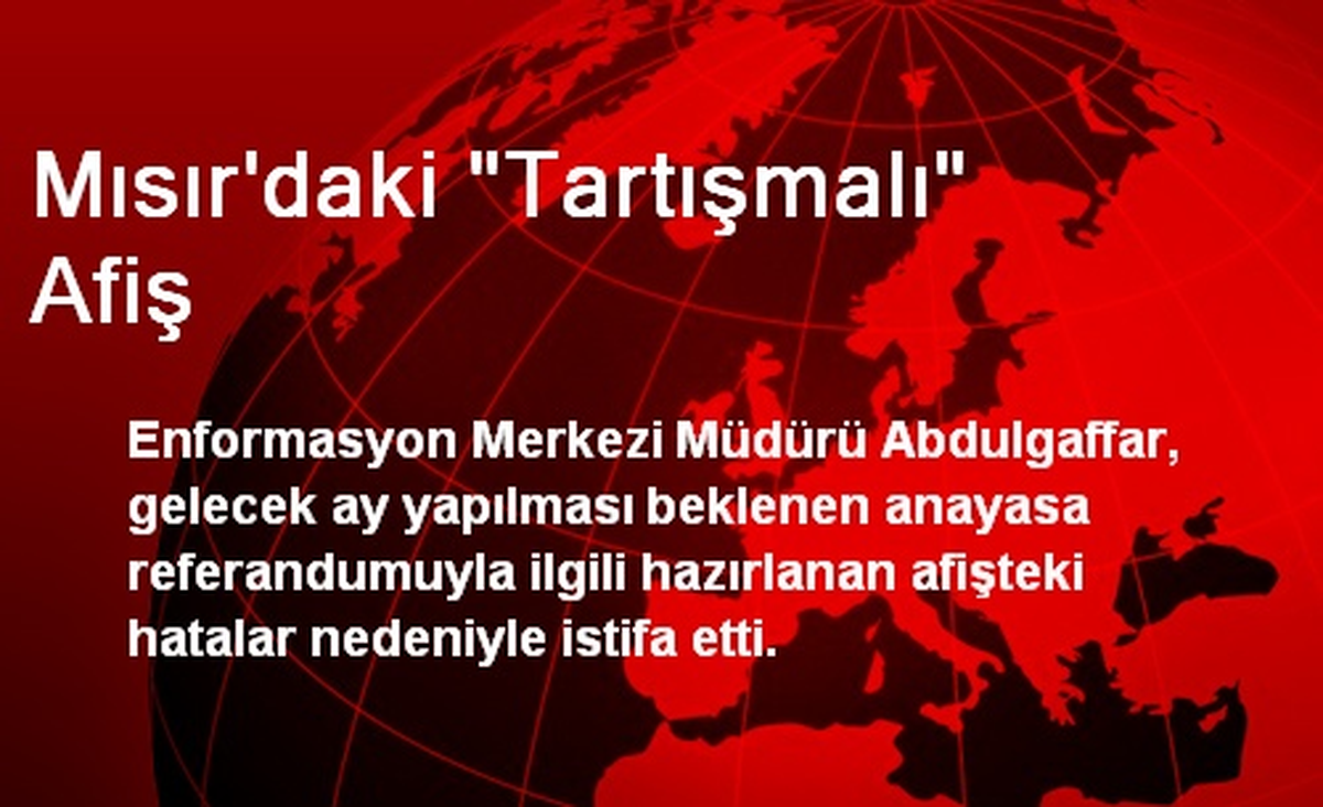 Mısır\'daki "Tartışmalı" Afiş