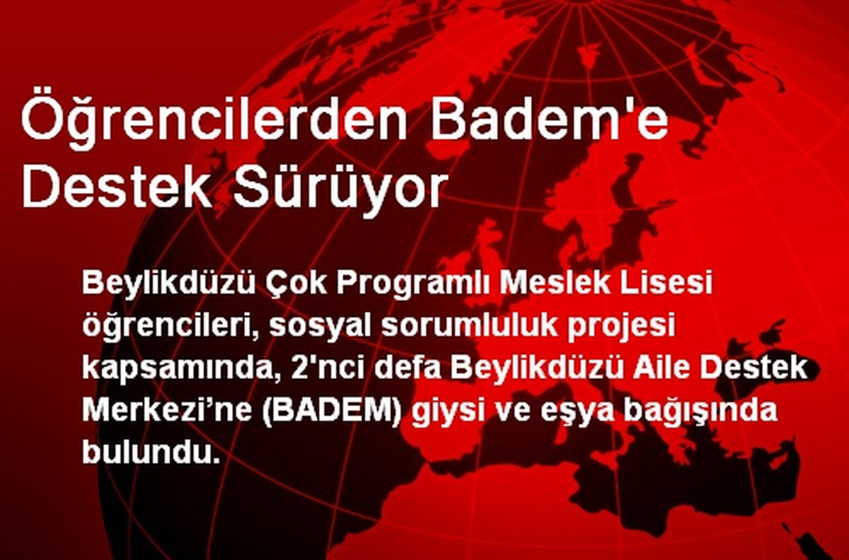 Öğrencilerden Badem\'e Destek Sürüyor