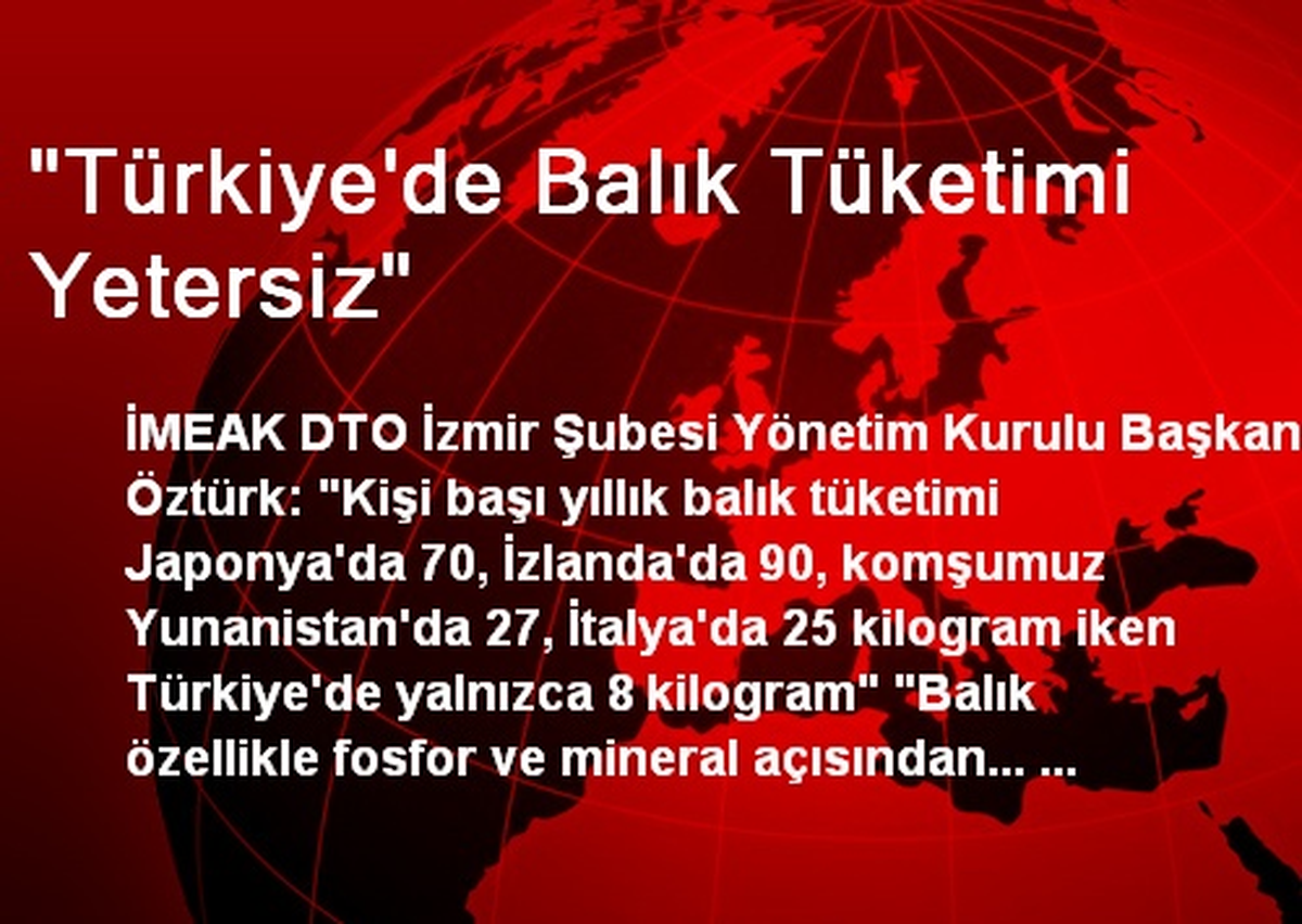 "Türkiye\'de Balık Tüketimi Yetersiz"