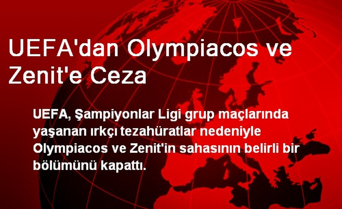 UEFA\'dan Olympiacos ve Zenit\'e Ceza