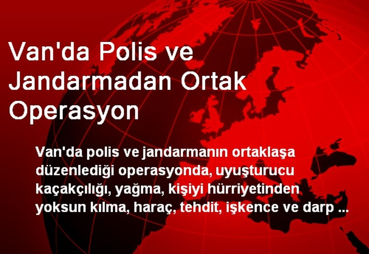 Van\'da Polis ve Jandarmadan Ortak Operasyon
