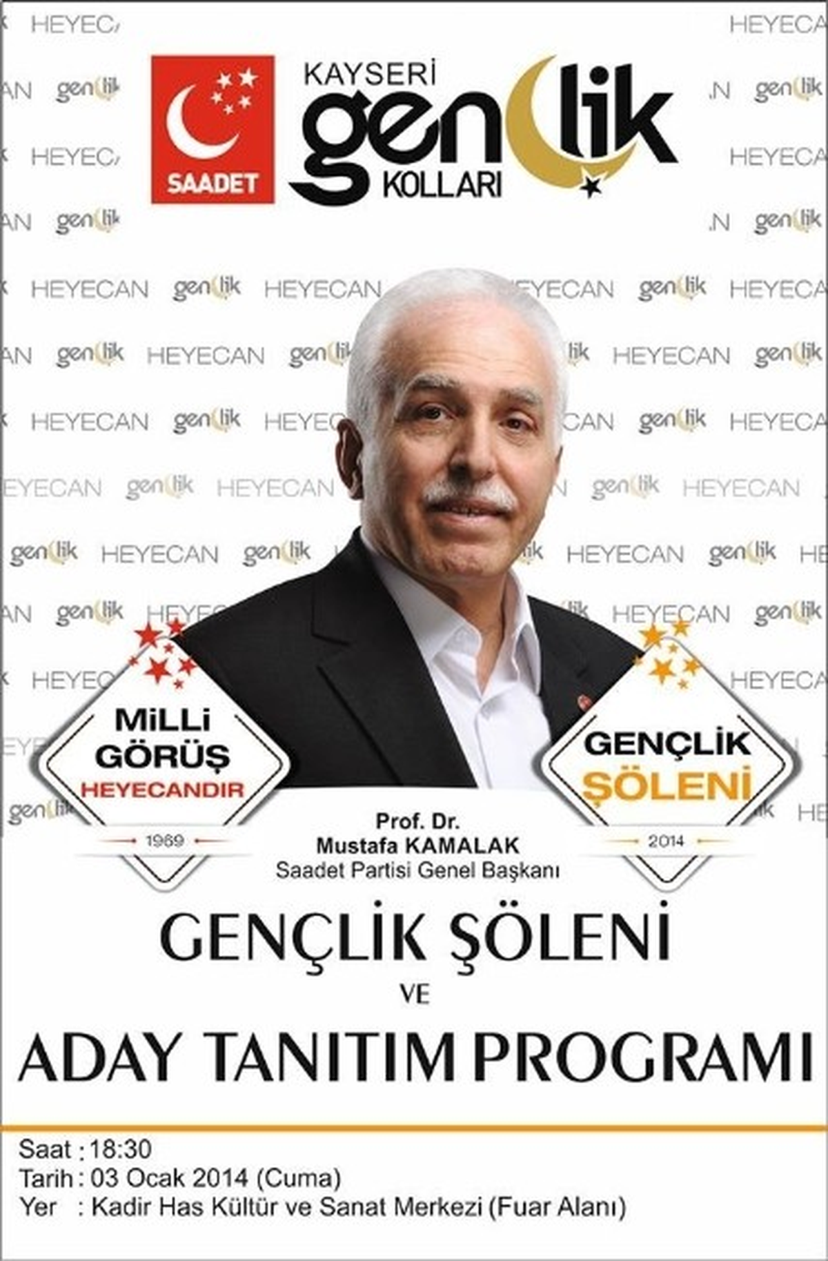 Saadet Partisi Adaylarını 3 Ocak\'ta Tanıtacak