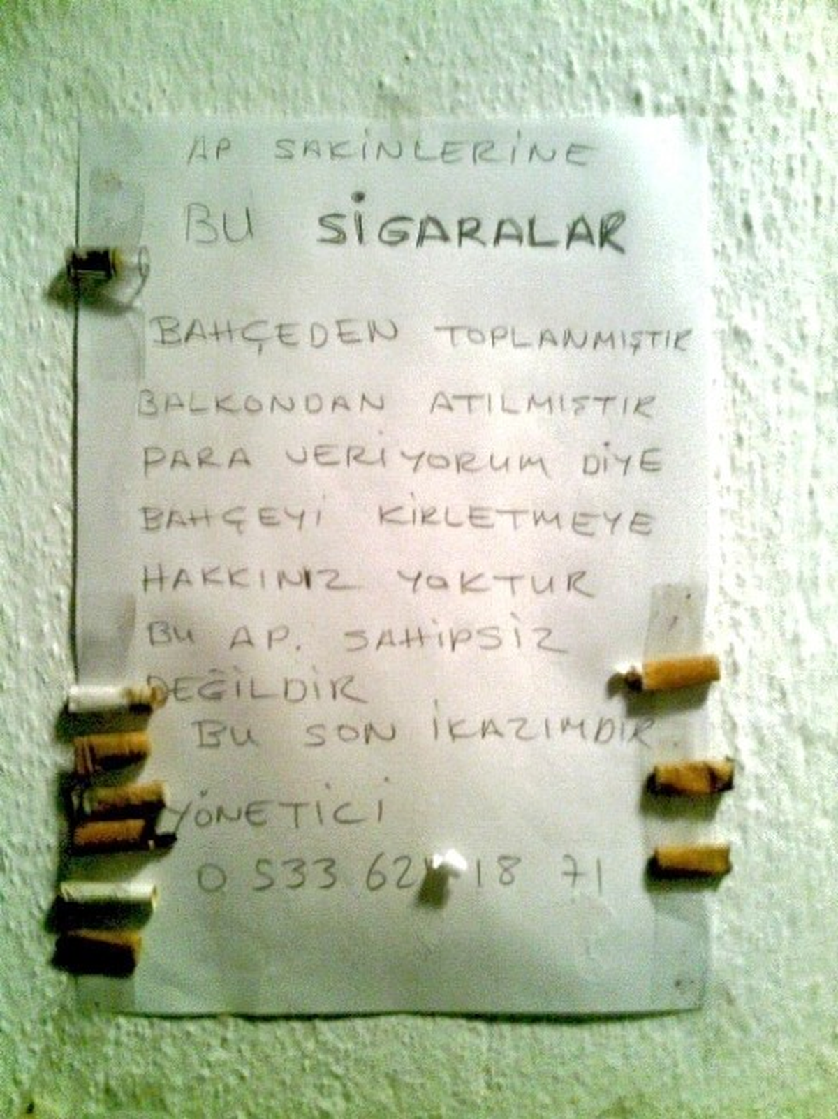Apartman Yöneticisinin Sigara İsyanı
