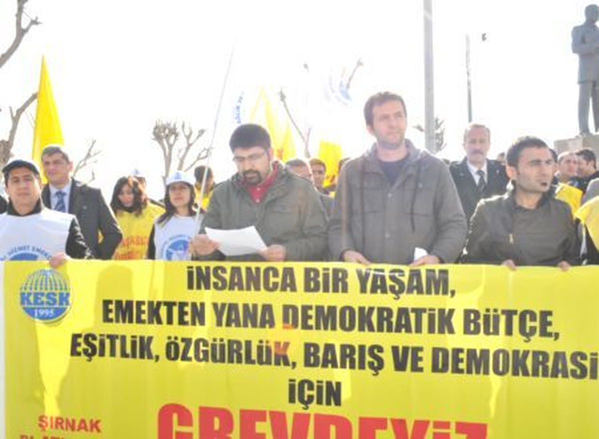 Kesk, Şırnak\'ta İş Bırakma Eylemi Düzenledi