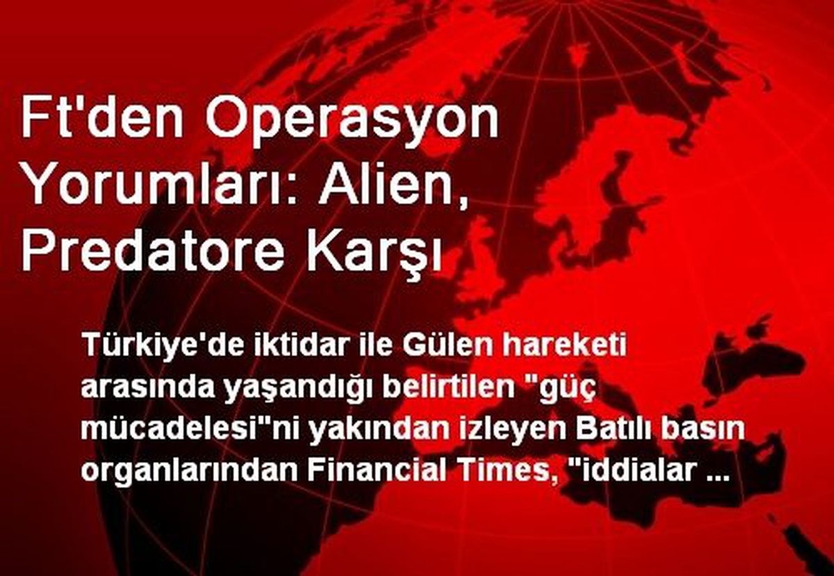 Ft\'den Operasyon Yorumları: Alien, Predatore Karşı