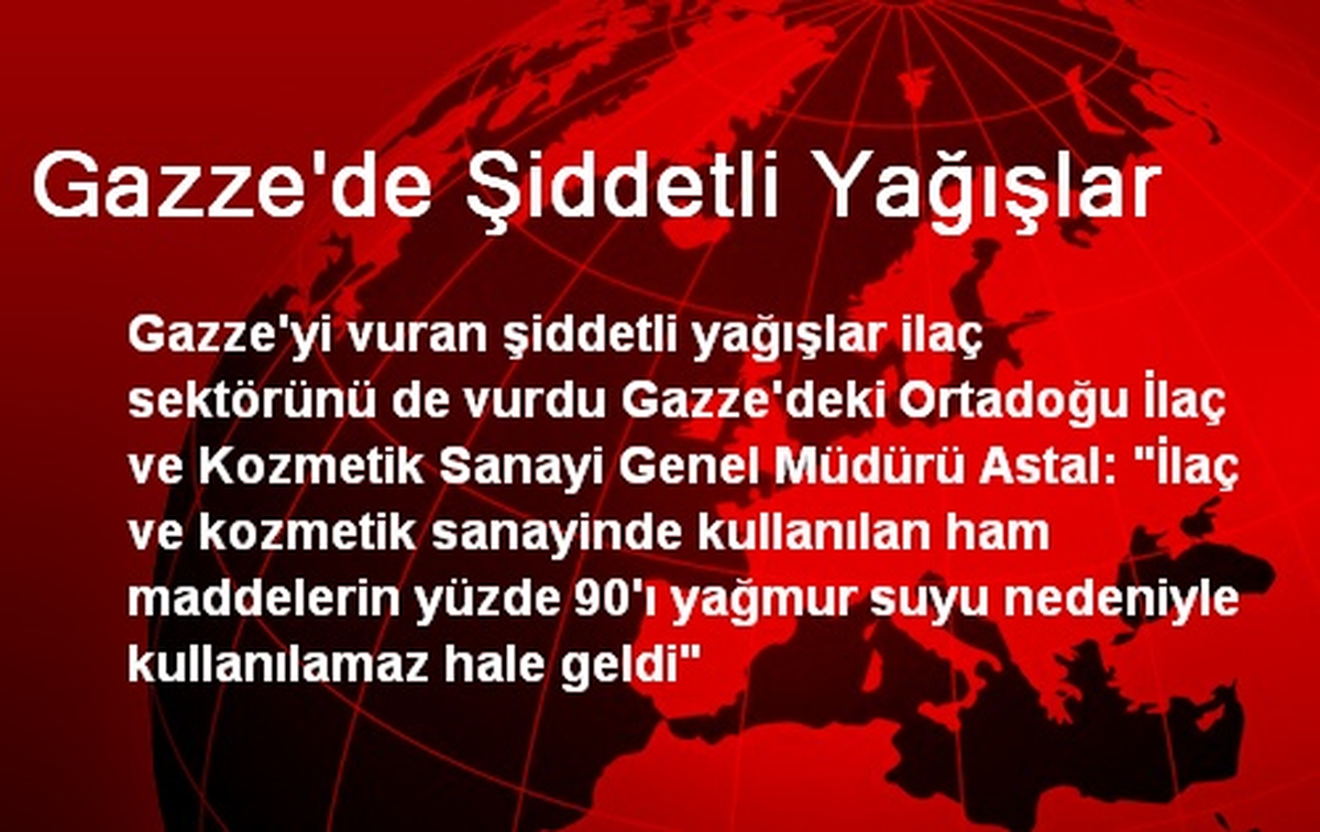 Gazze\'de Şiddetli Yağışlar