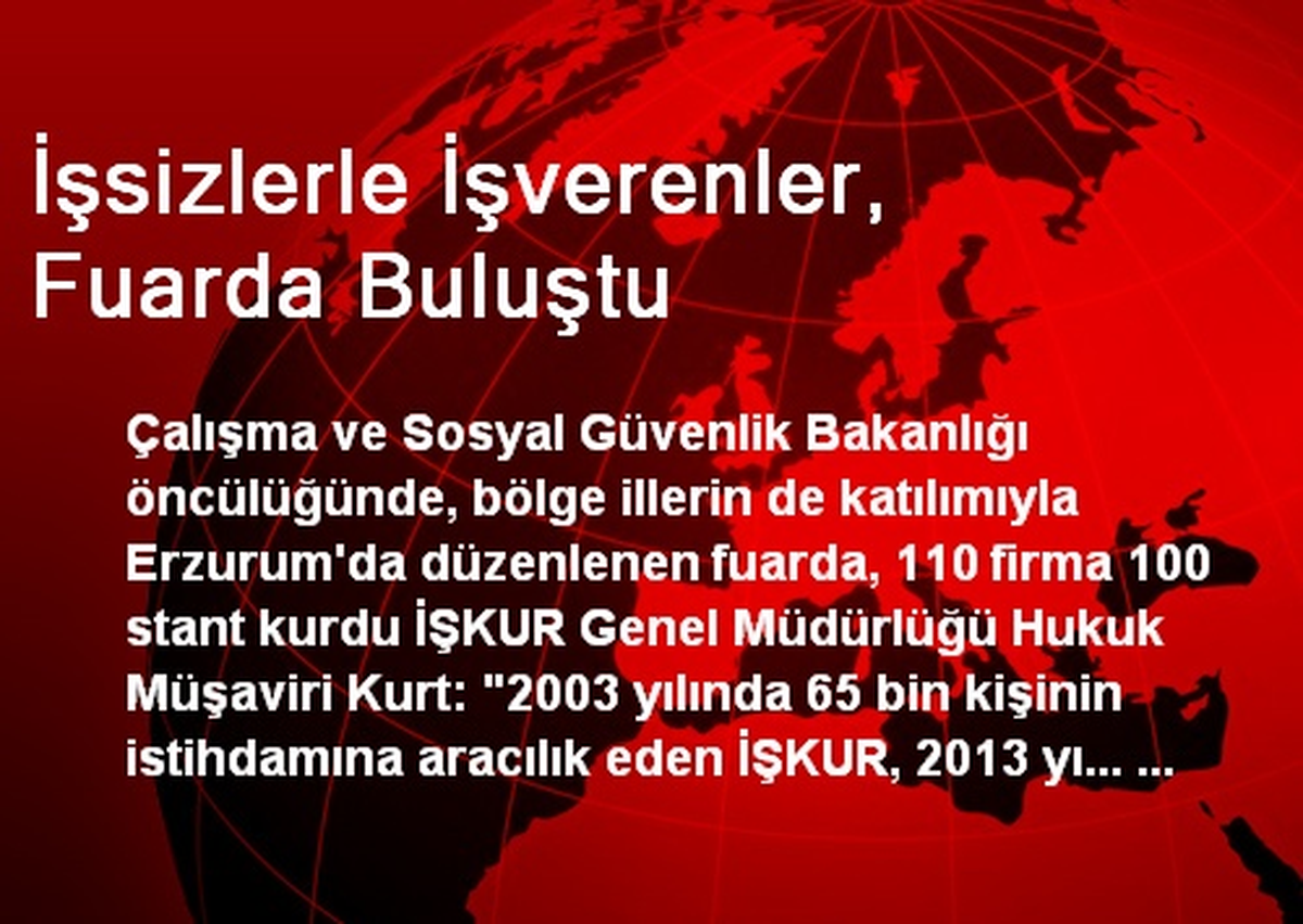 İşsizlerle İşverenler, Fuarda Buluştu