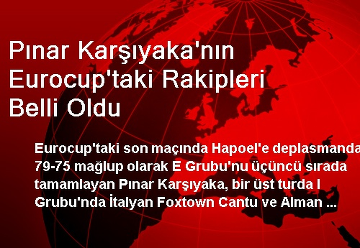 Pınar Karşıyaka\'nın Eurocup\'taki Rakipleri Belli Oldu
