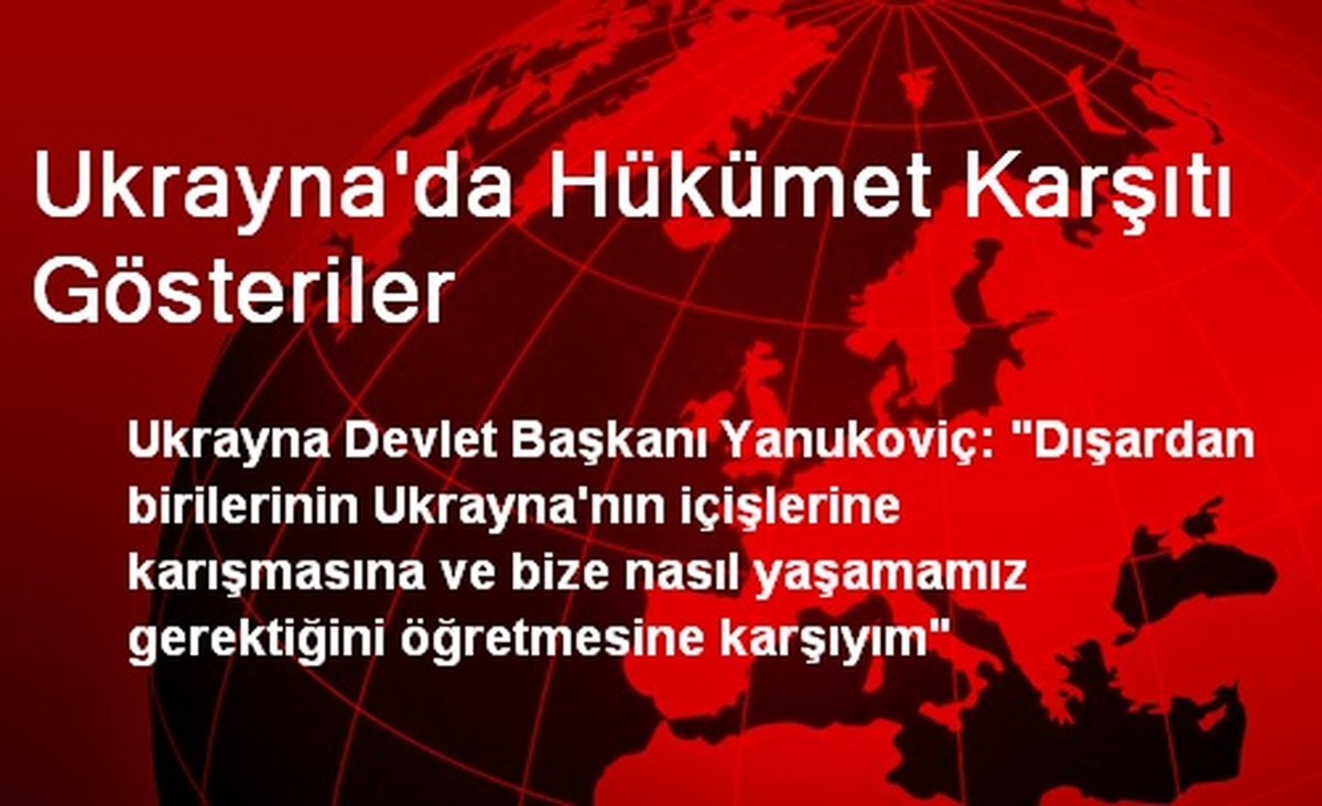 Ukrayna\'da Hükümet Karşıtı Gösteriler