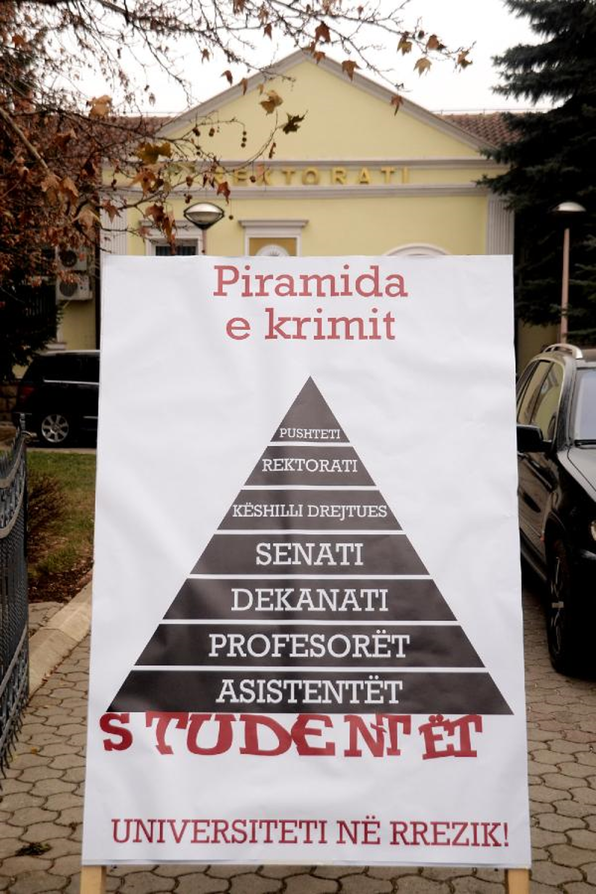 Priştine Üniversitesi Öğrencileri, Rüşveti Protesto Etti