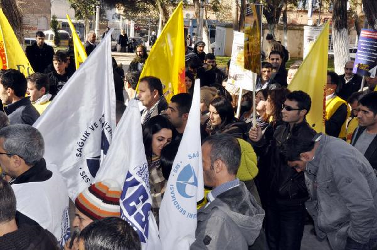 Siverek\'te Kesk Üyelerinden Protesto Eylemi