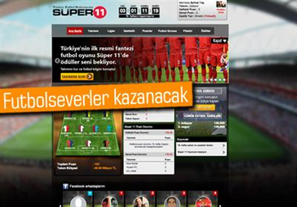 Türkiye\'nin İlk Resmi Fantezi Futbol Oyunu: Süper11