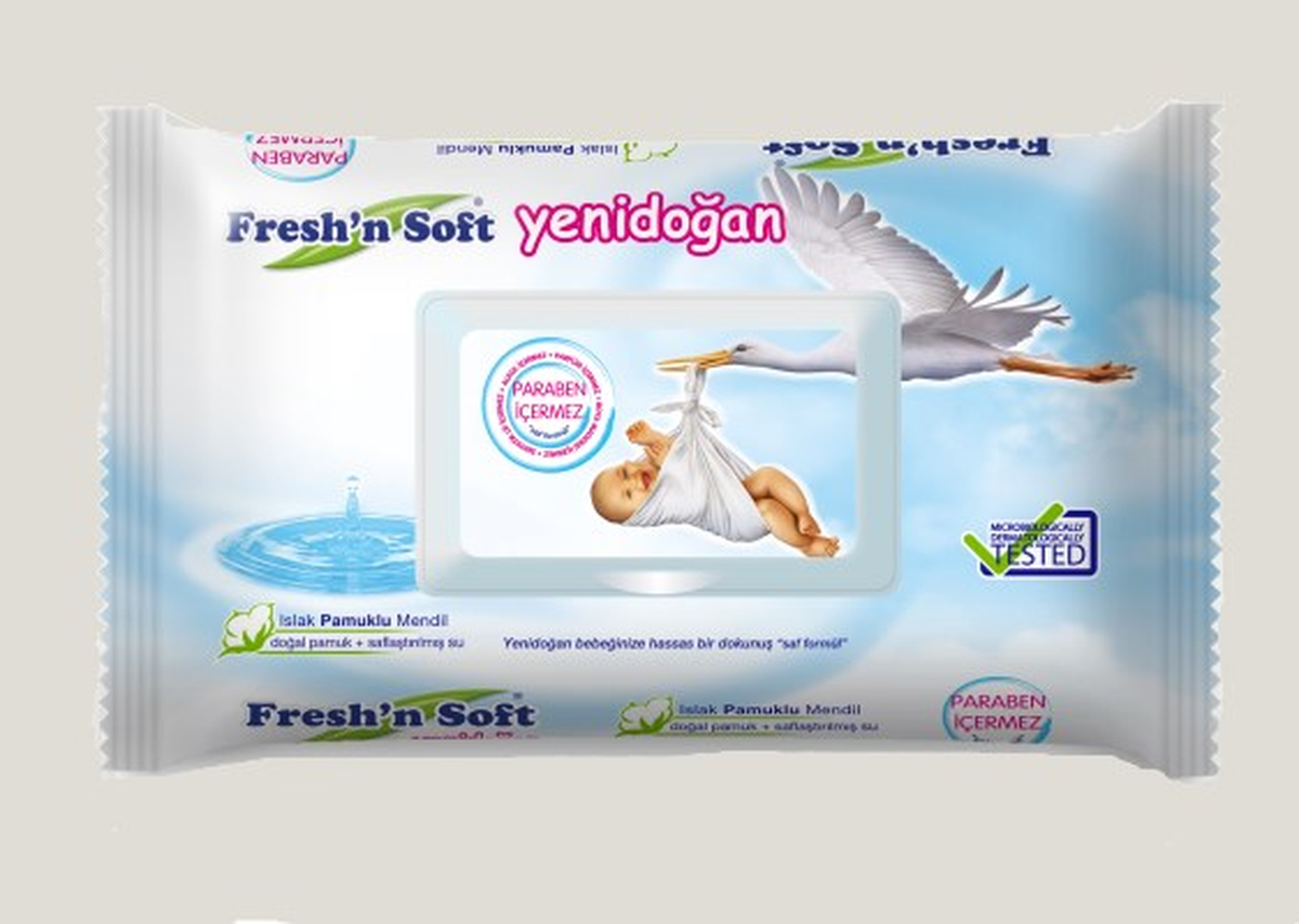 Hijyen ve Kalite Fresh\'n Soft Yenidoğan Islak Pamuklu Mendil\'de