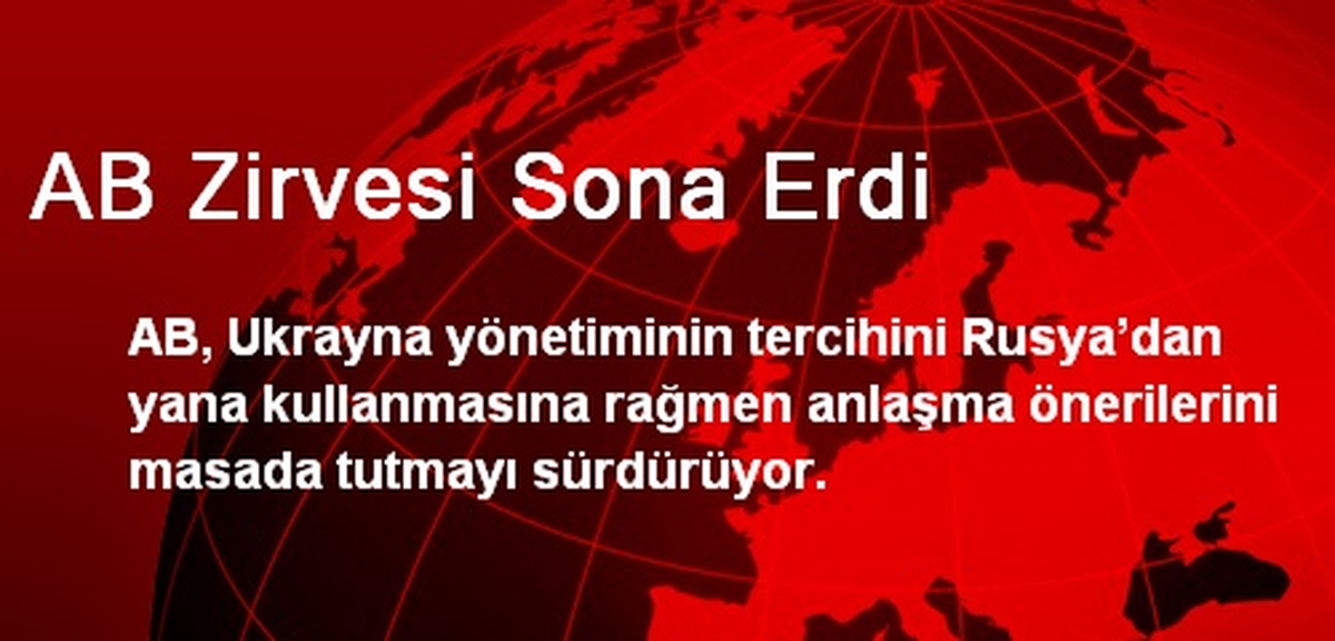 AB Zirvesi Sona Erdi
