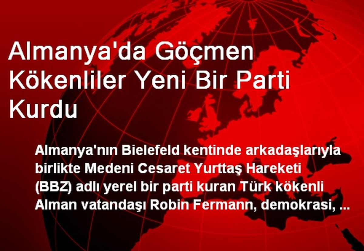 Almanya\'da Göçmen Kökenliler Yeni Bir Parti Kurdu