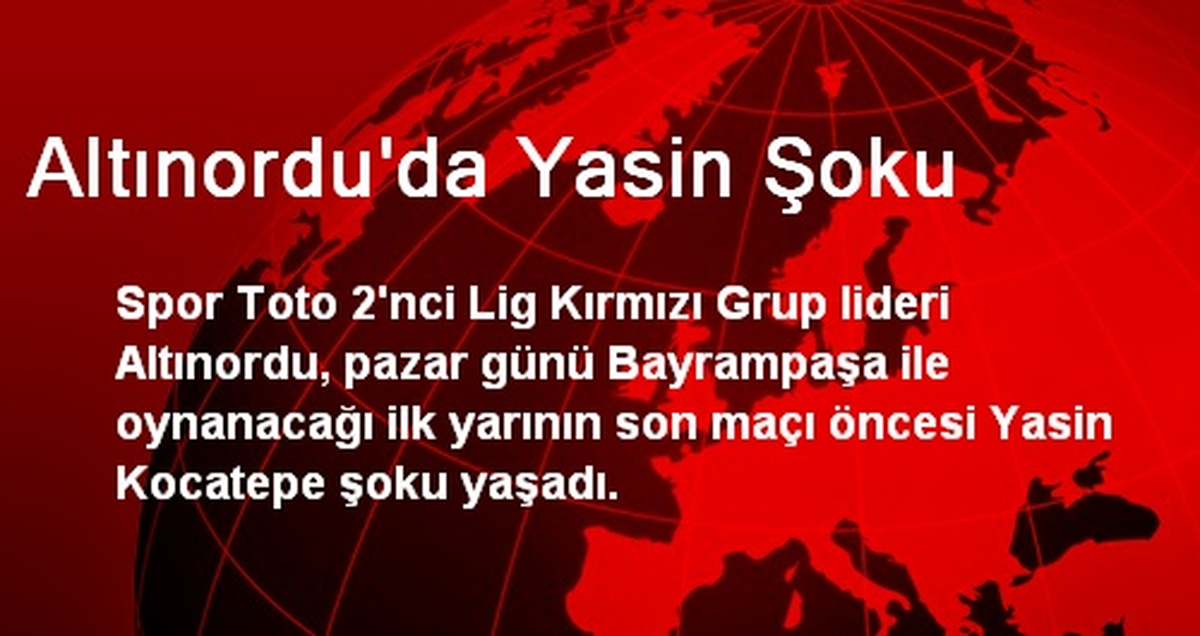 Altınordu\'da Yasin Şoku