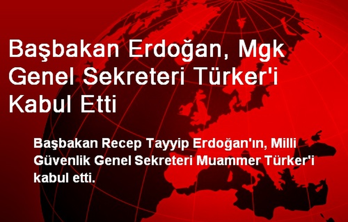 Başbakan Erdoğan, MGK Genel Sekreteri Türker\'i Kabul Etti