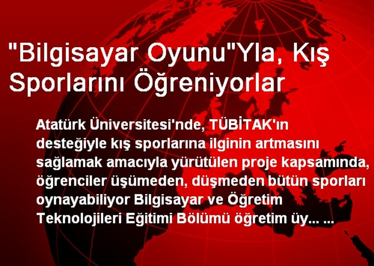 "Bilgisayar Oyunu"Yla, Kış Sporlarını Öğreniyorlar