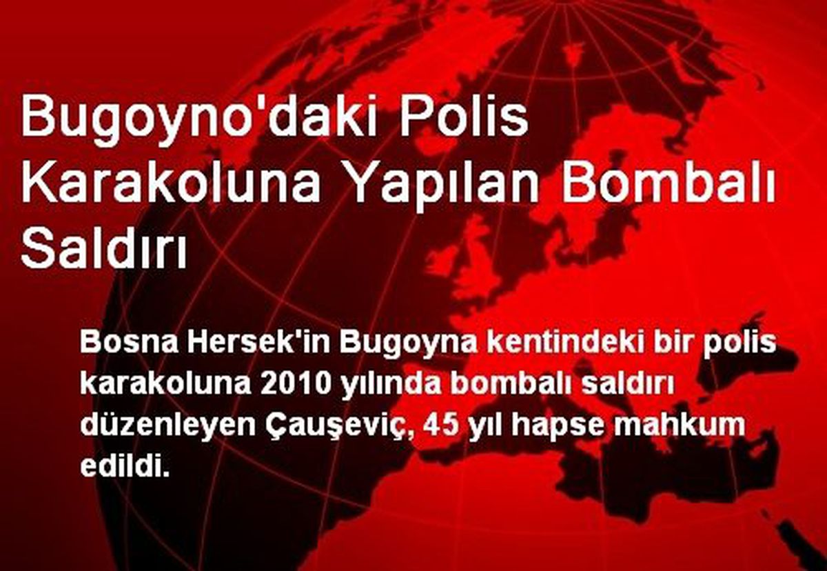 Bugoyno\'daki Polis Karakoluna Yapılan Bombalı Saldırı