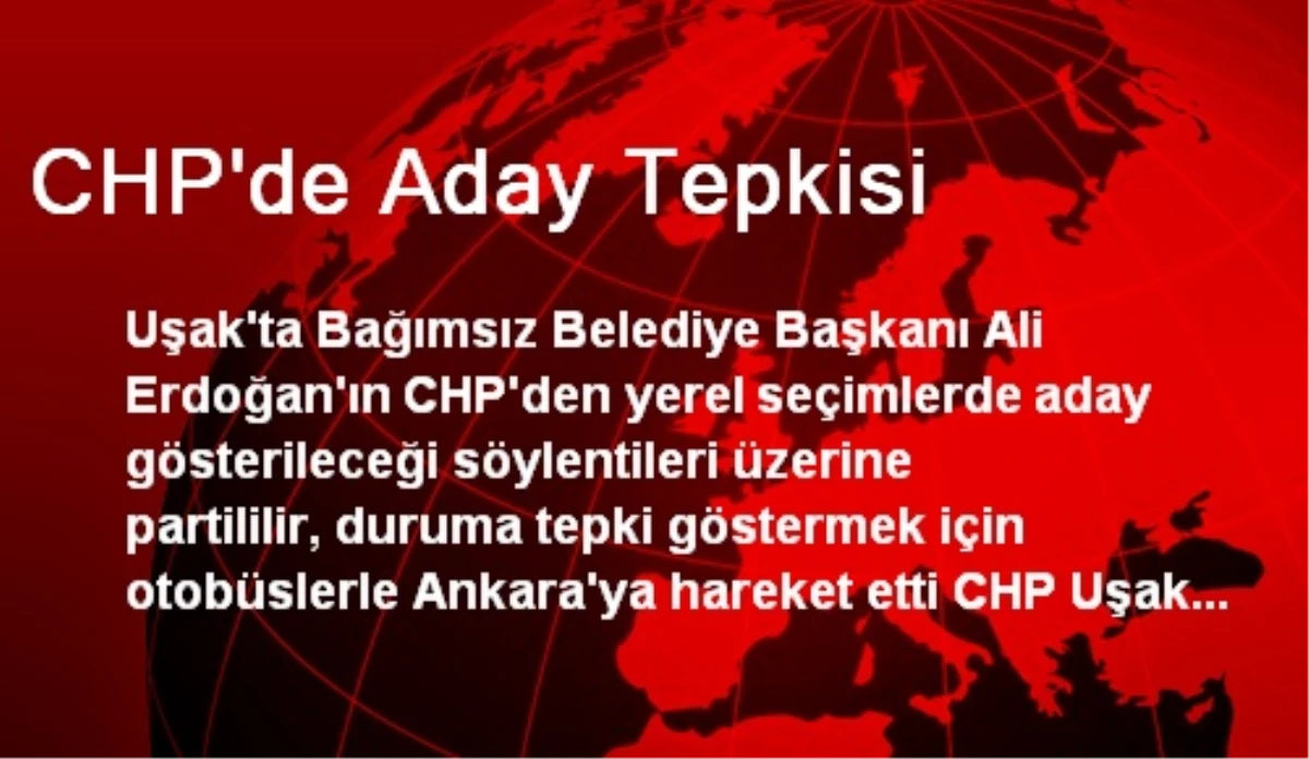 CHP\'de Aday Tepkisi