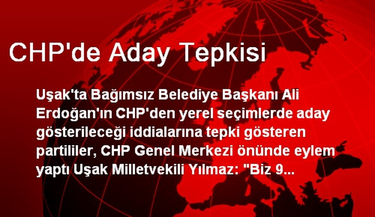CHP\'de Aday Tepkisi