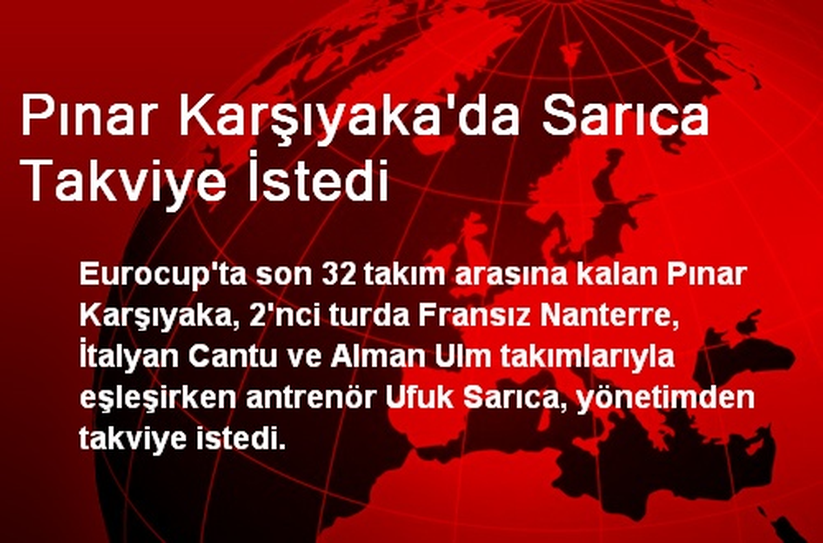 Pınar Karşıyaka\'da Sarıca Takviye İstedi