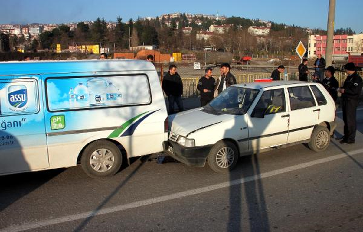 Aracın İçinde Kediyi Yakalamak İsterken Kaza Yaptı