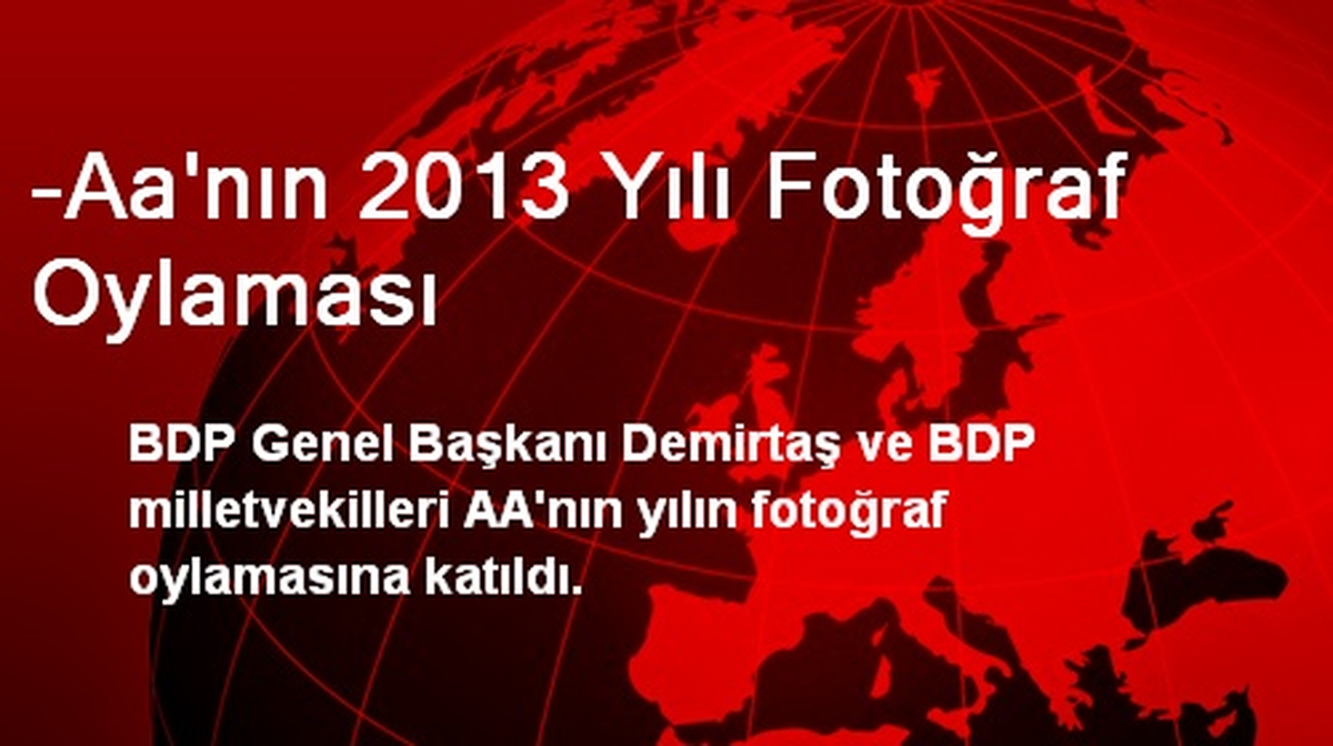 -Aa\'nın 2013 Yılı Fotoğraf Oylaması