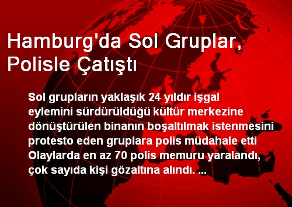 Hamburg\'da Sol Gruplar, Polisle Çatıştı