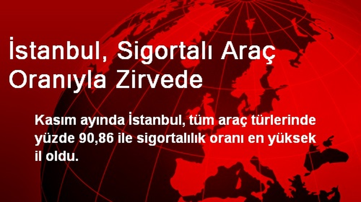 İstanbul, Sigortalı Araç Oranıyla Zirvede