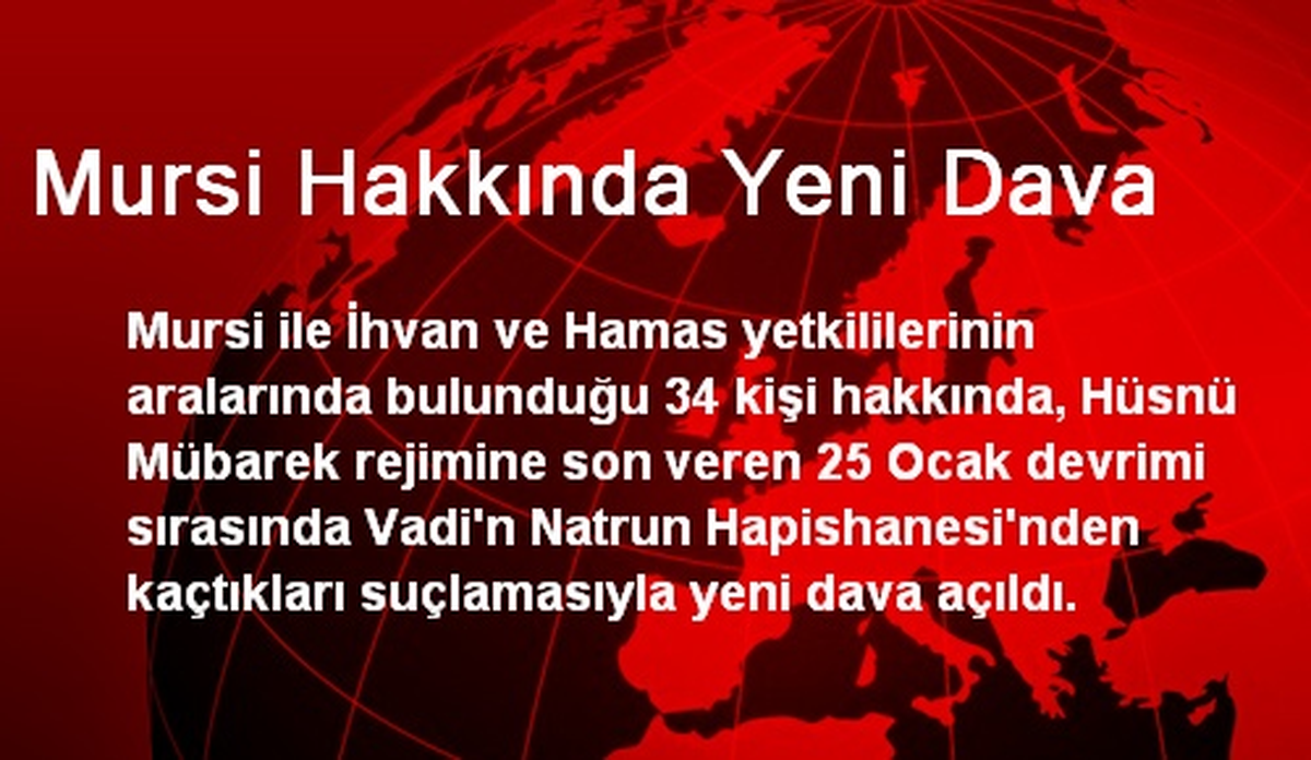 Mursi Hakkında Yeni Dava