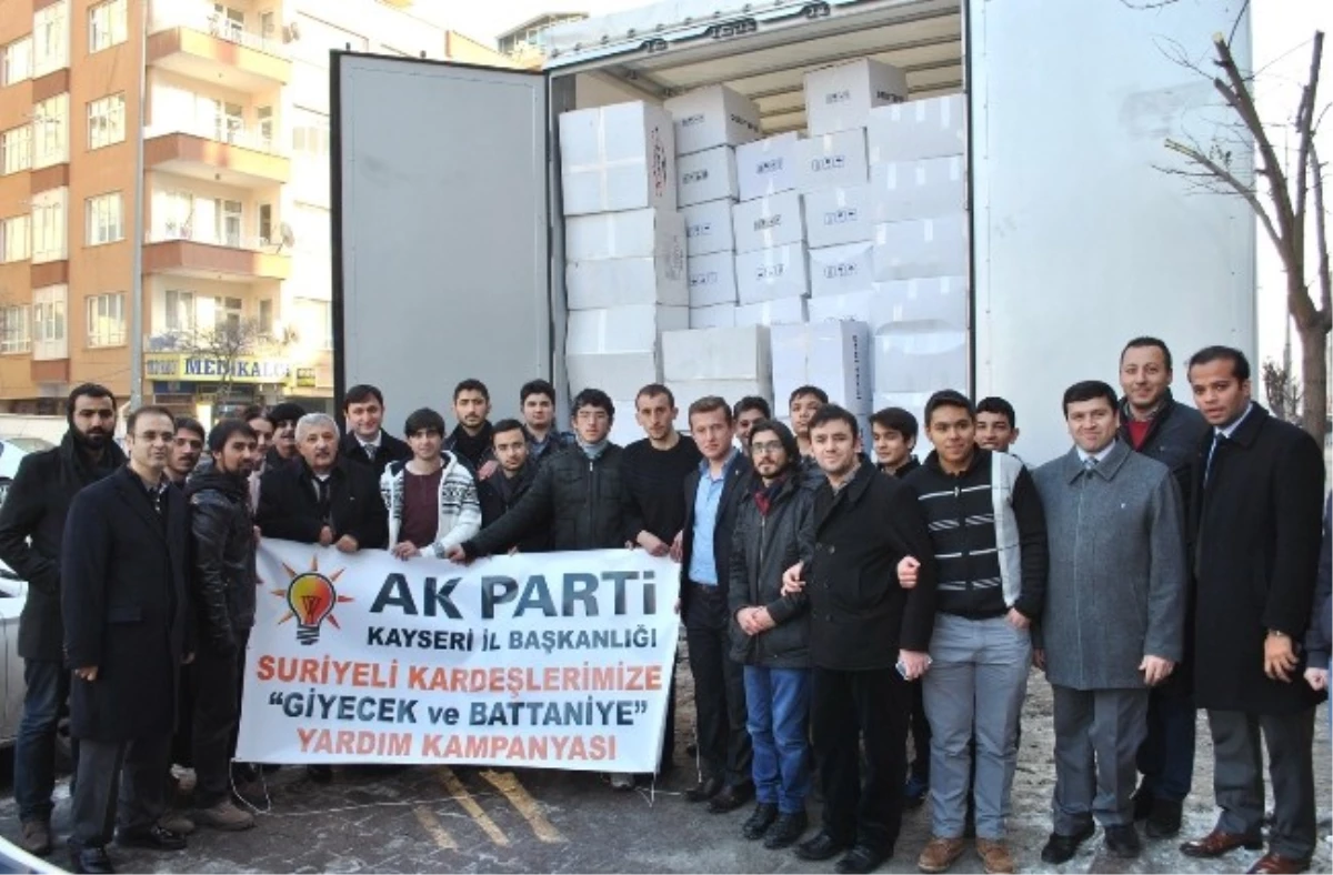 AK Parti Kayseri Teşkilatından Suriyelilere Yardım