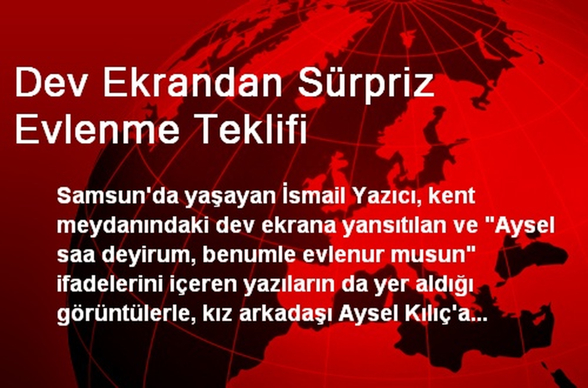 Dev Ekrandan Sürpriz Evlenme Teklifi