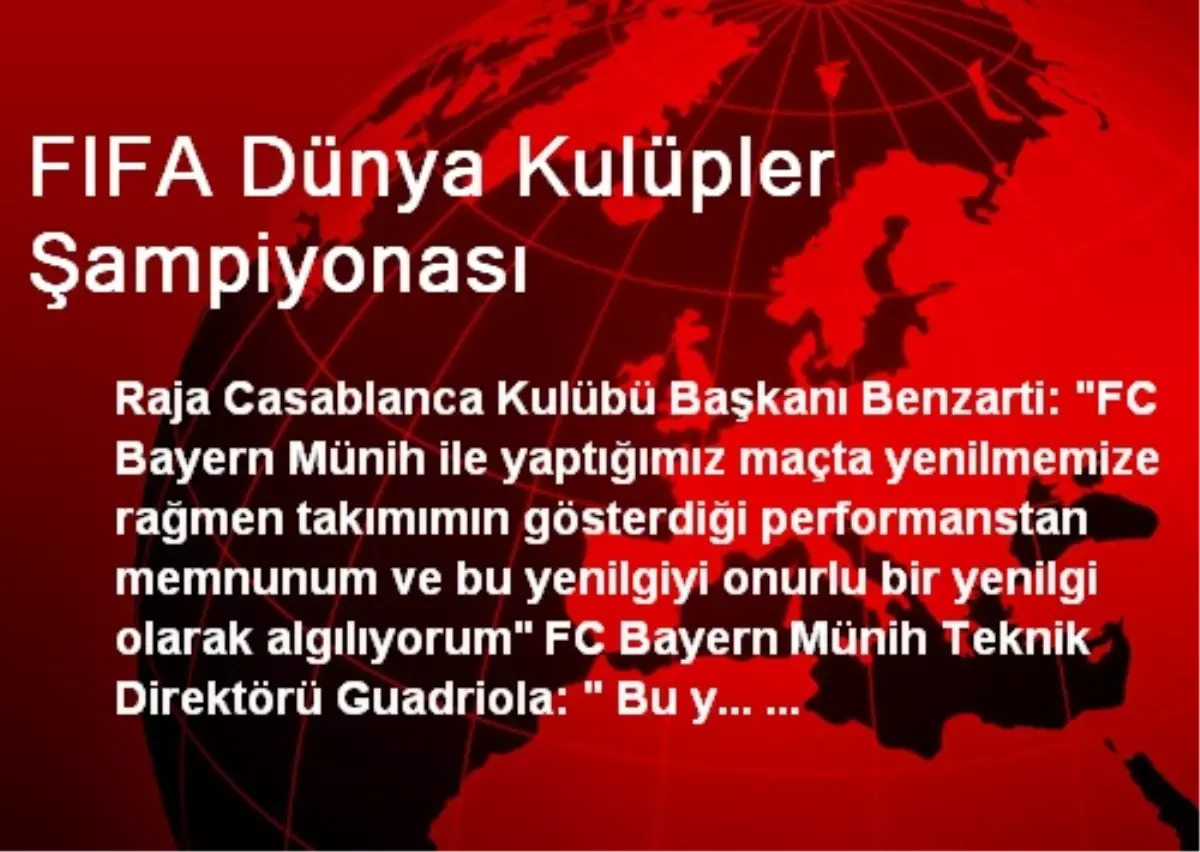 FIFA Dünya Kulüpler Şampiyonası