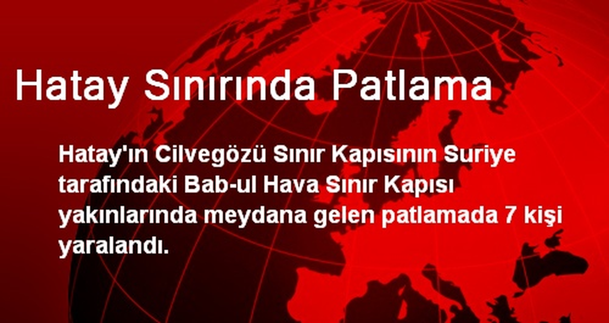 Hatay Sınırında Patlama