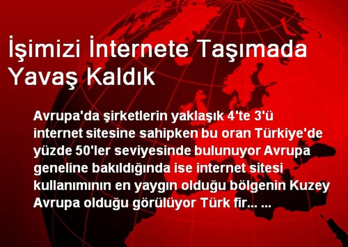 İşimizi İnternete Taşımada Yavaş Kaldık