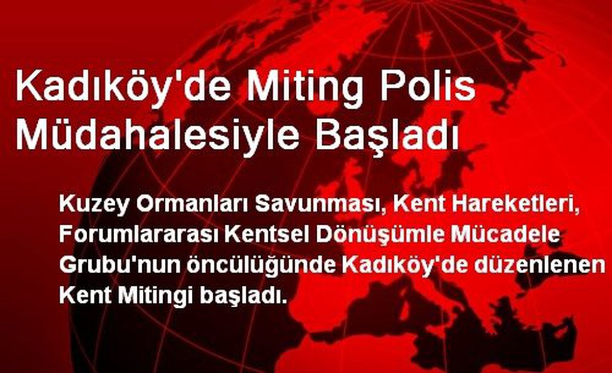 Kadıköy\'de Miting Polis Müdahalesiyle Başladı