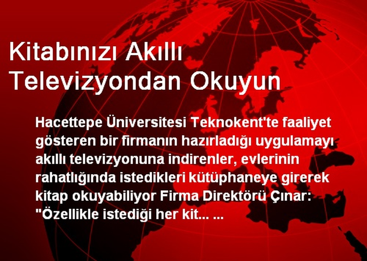 Kitabınızı Akıllı Televizyondan Okuyun