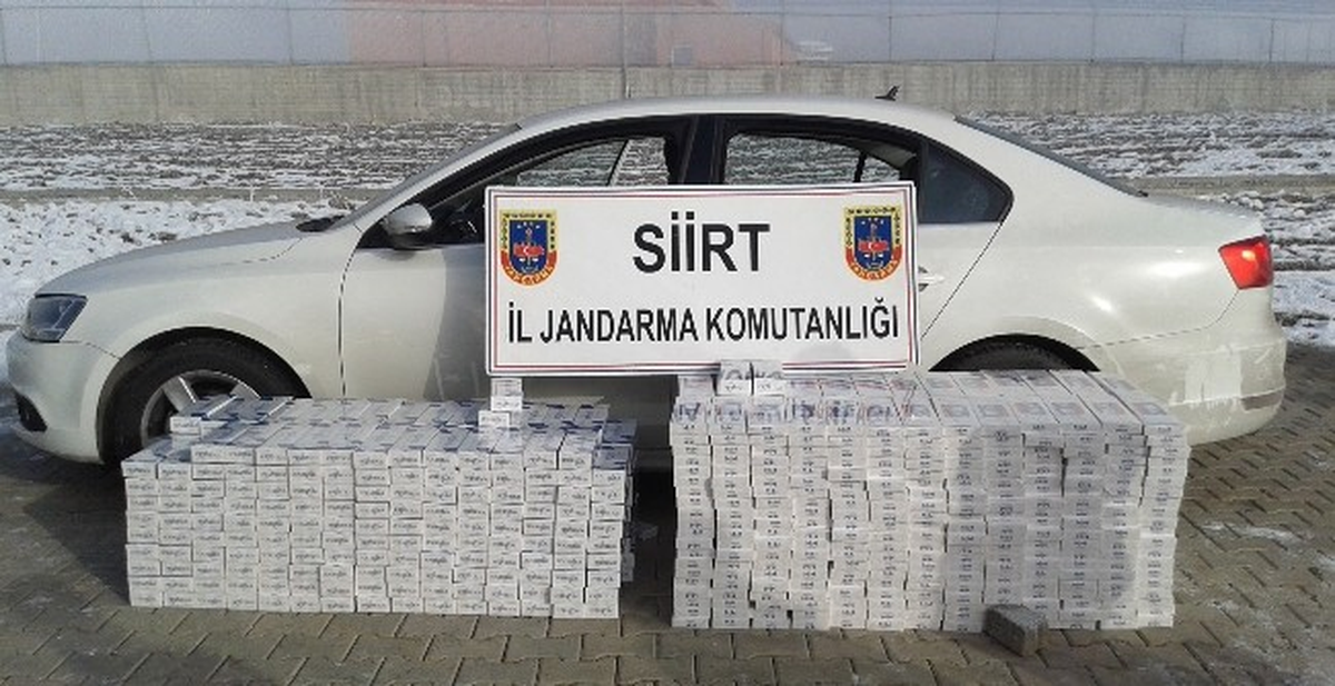 Baykan\'da 11 Bin 980 Paket Kaçak Sigara Ele Geçirildi