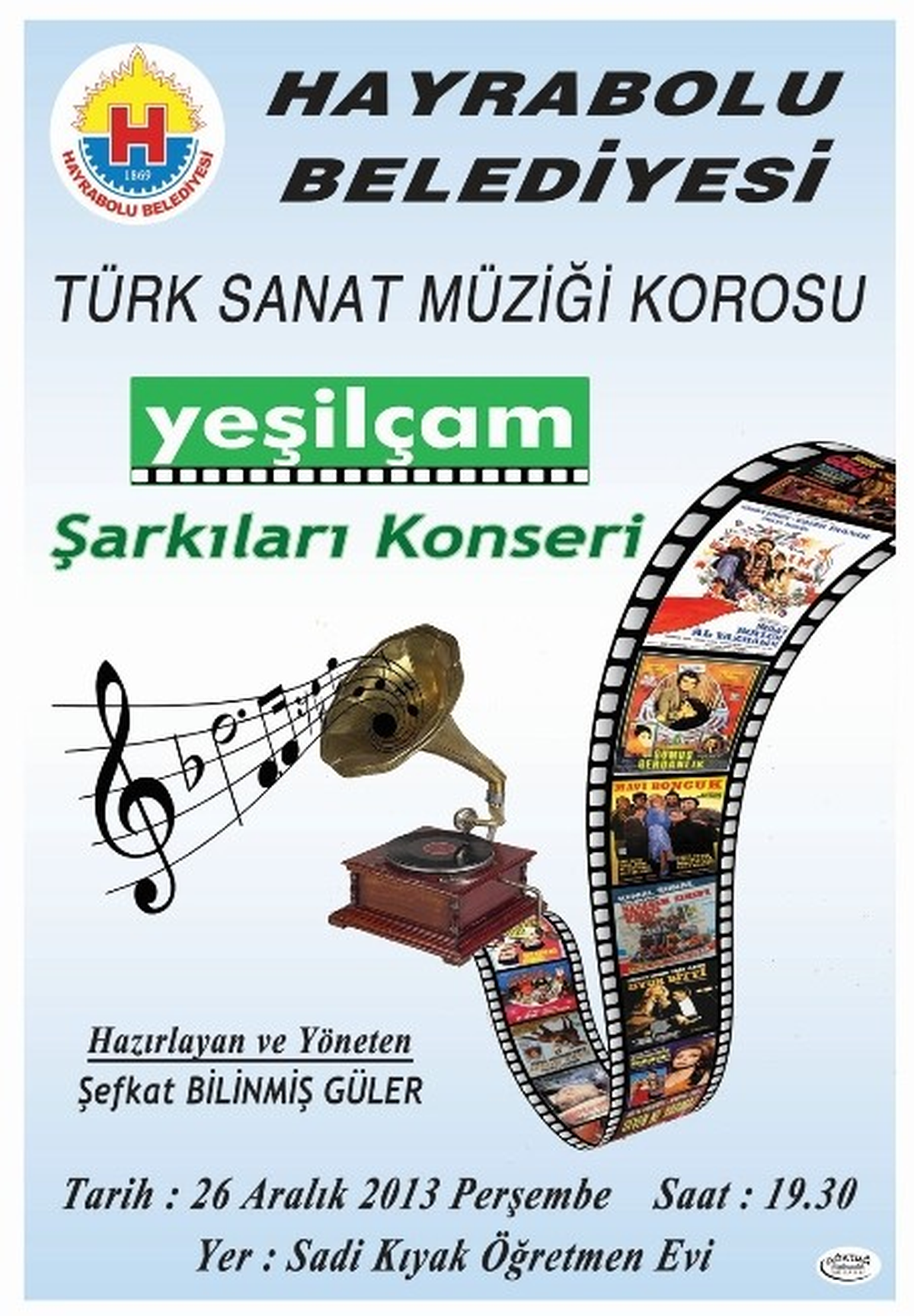 Hayrabolu Belediyesi Tsm Korosundan "Yeşilçam Şarkıları " Konseri