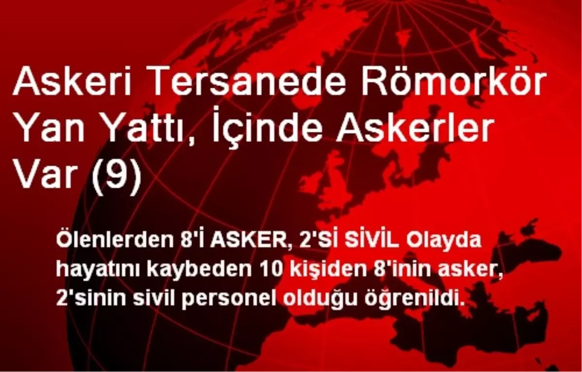 İzmir\'deki Tersanede Ölenlerden 8\'i Asker, 2\'si Personel