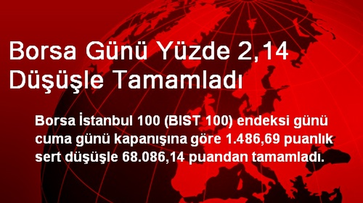 Borsa Günü Yüzde 2,14 Düşüşle Tamamladı