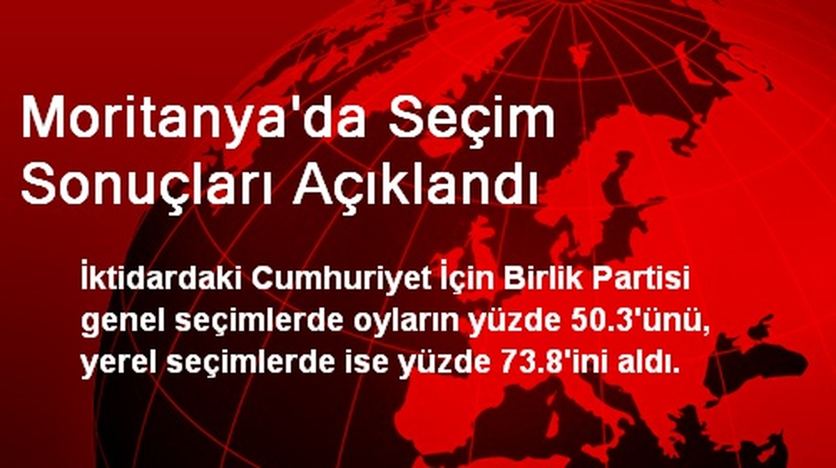 Moritanya\'da Seçim Sonuçları Açıklandı