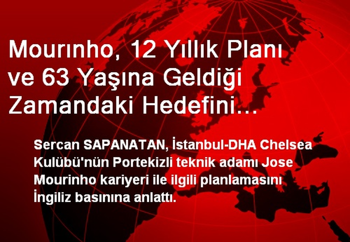 Jose Mourinho, Kariyeri ile İlgili Planını Anlattı